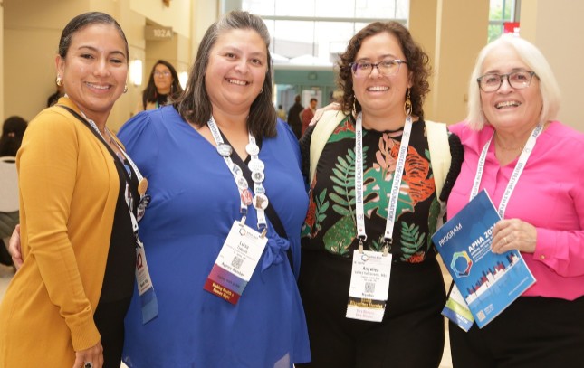 Four women at the annual meeting