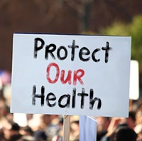 Protect our health sign