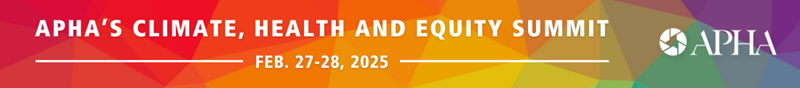 APHA Climate Health and Equity event banner for 2025