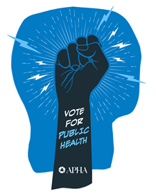 Vote for Public Health Social Media Shareable with Lightning Fist