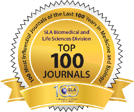 One of the 100 Most Influential Journals in Biology & Medicine over the last 100 Years voted by SLA