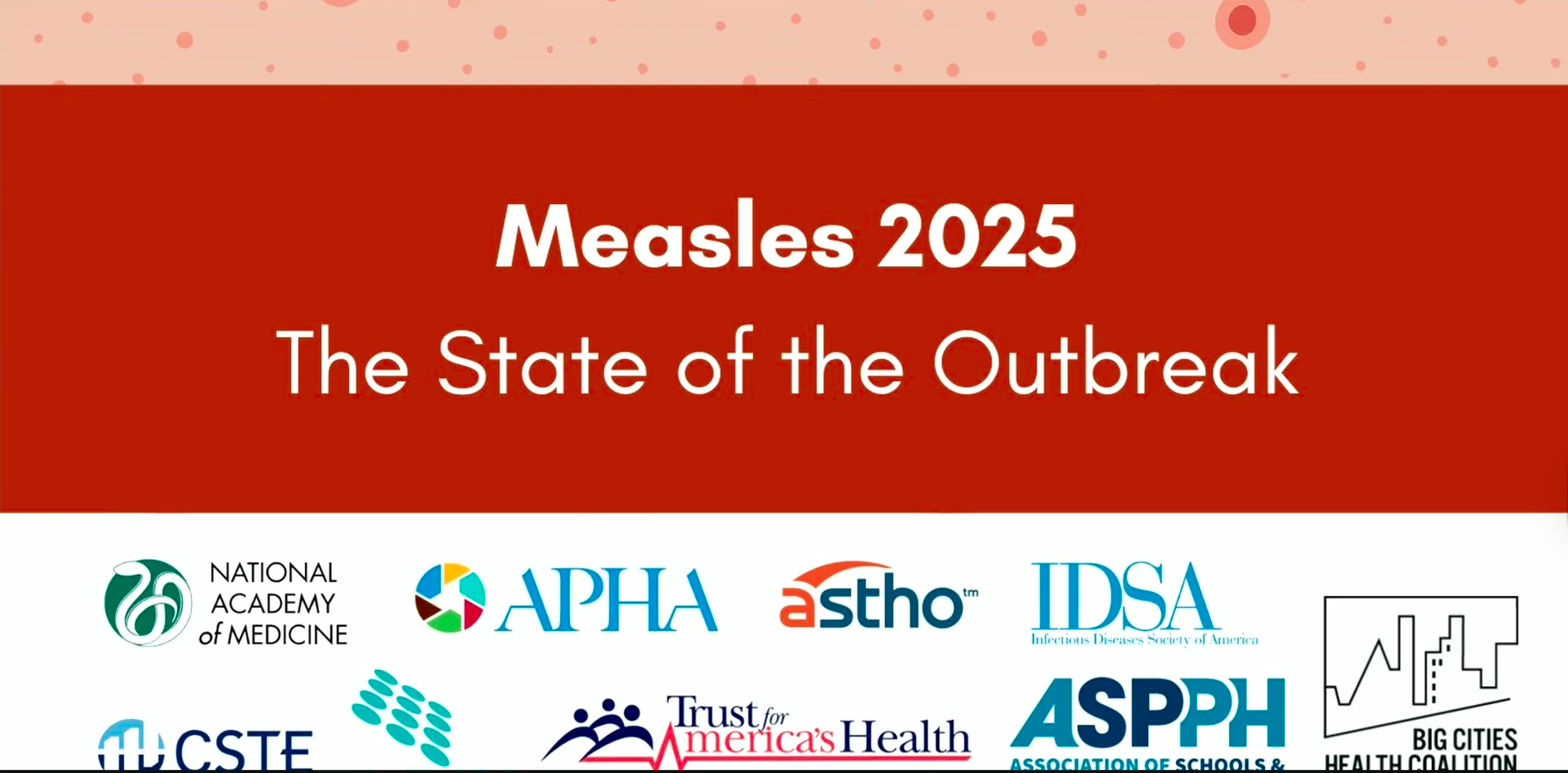 Webinar – Measles 2025: the state of the outbreak