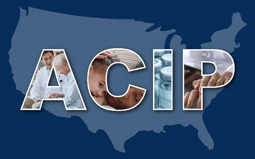Advisory Committee on Immunization Practices acronym over U.S. map